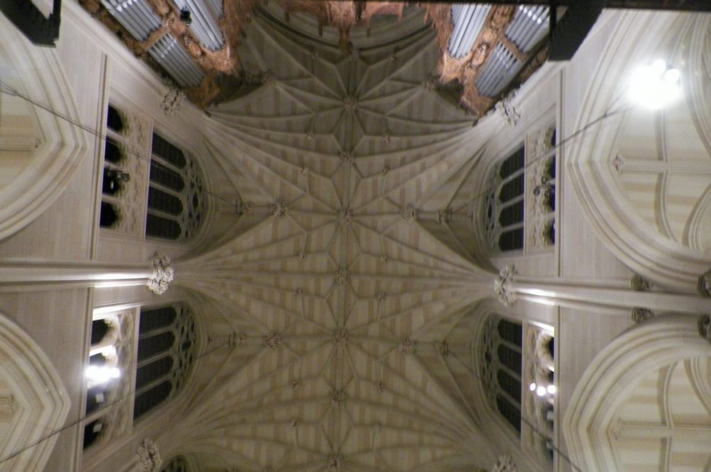 The ceiling structure of the saint patrick's cathedral