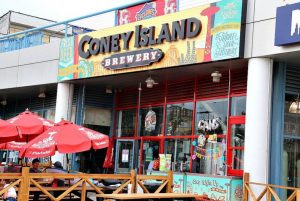 the awning of Coney Island Brewery
