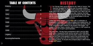 Bulls Table contents
