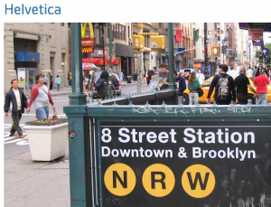 Ride the subway with Helvetica!