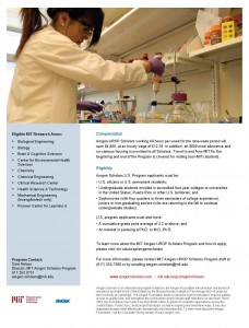 Amgen-UROP Scholars Program, MIT’s Undergraduate Research Opportunities Program flyer, page 2