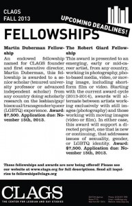 Image: CLAGS fellowships flyer