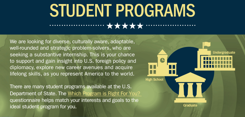 Image: US Department of State Student Programs flyer
