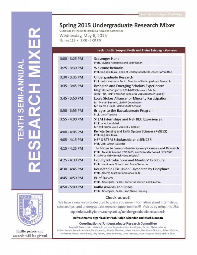 Image: Research Mixer May 6 2015 flyer