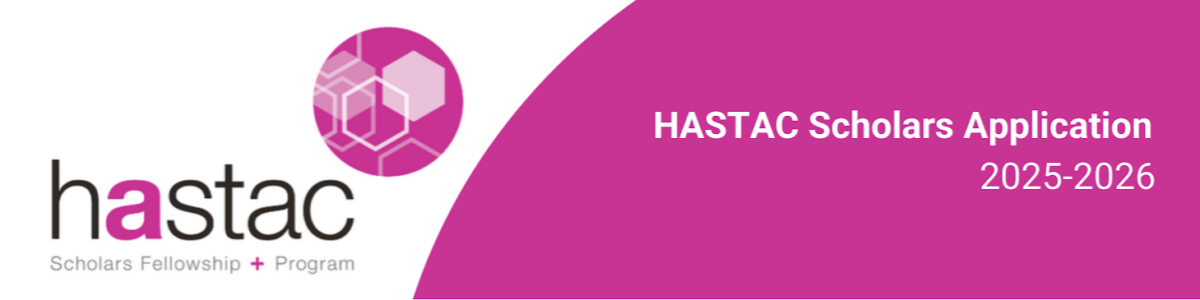 HASTAC Scholars' logo in pink and white