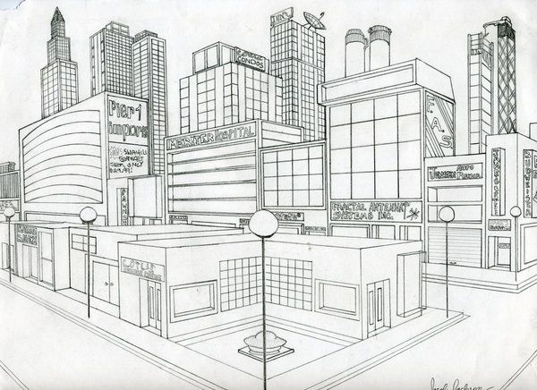 2 point perspective drawing lessons