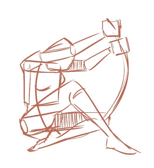 Anatomy drawing of a human stock image. Image of kind - 215709835