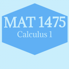 MAT1475 Calculus I Spring 2020