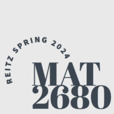 2024 Spring MAT 2680 Differential Equations Reitz