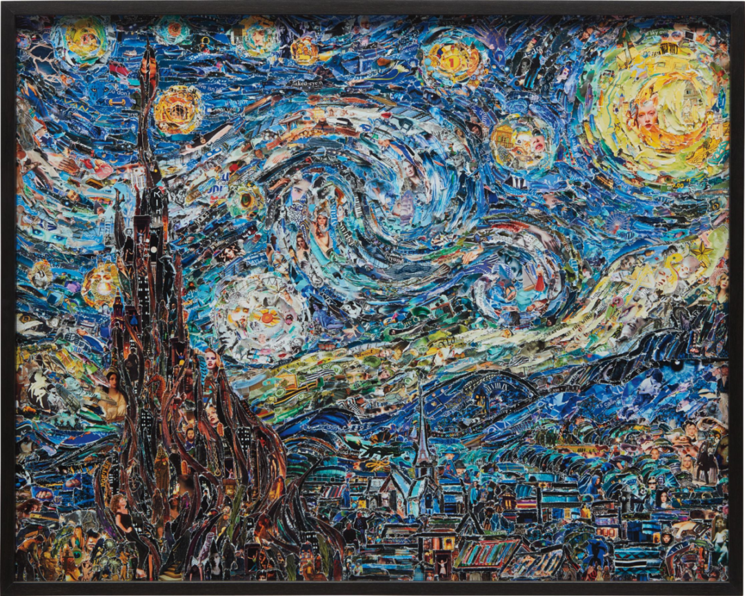 "Starry Night, after Van Gogh from Pictures of Magazines 2", Vic Muniz, 2012