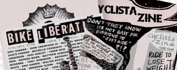 close up of "bike liberation" zine