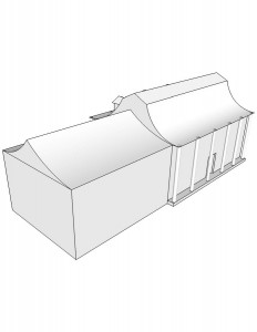 Lefferts House model back view